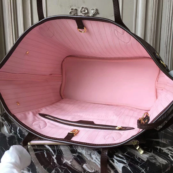 LV N41603 Neverfull MM Shoulder Bag Damier Ebene Canvas