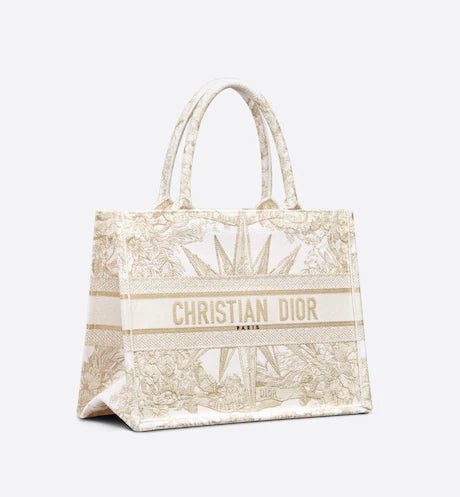 MEDIUM DIOR BOOK TOTE Dior Rêve d'Infini Embroidery with Gold-Tone Metallic Thread (36 x 27.5 x 16.5 cm)