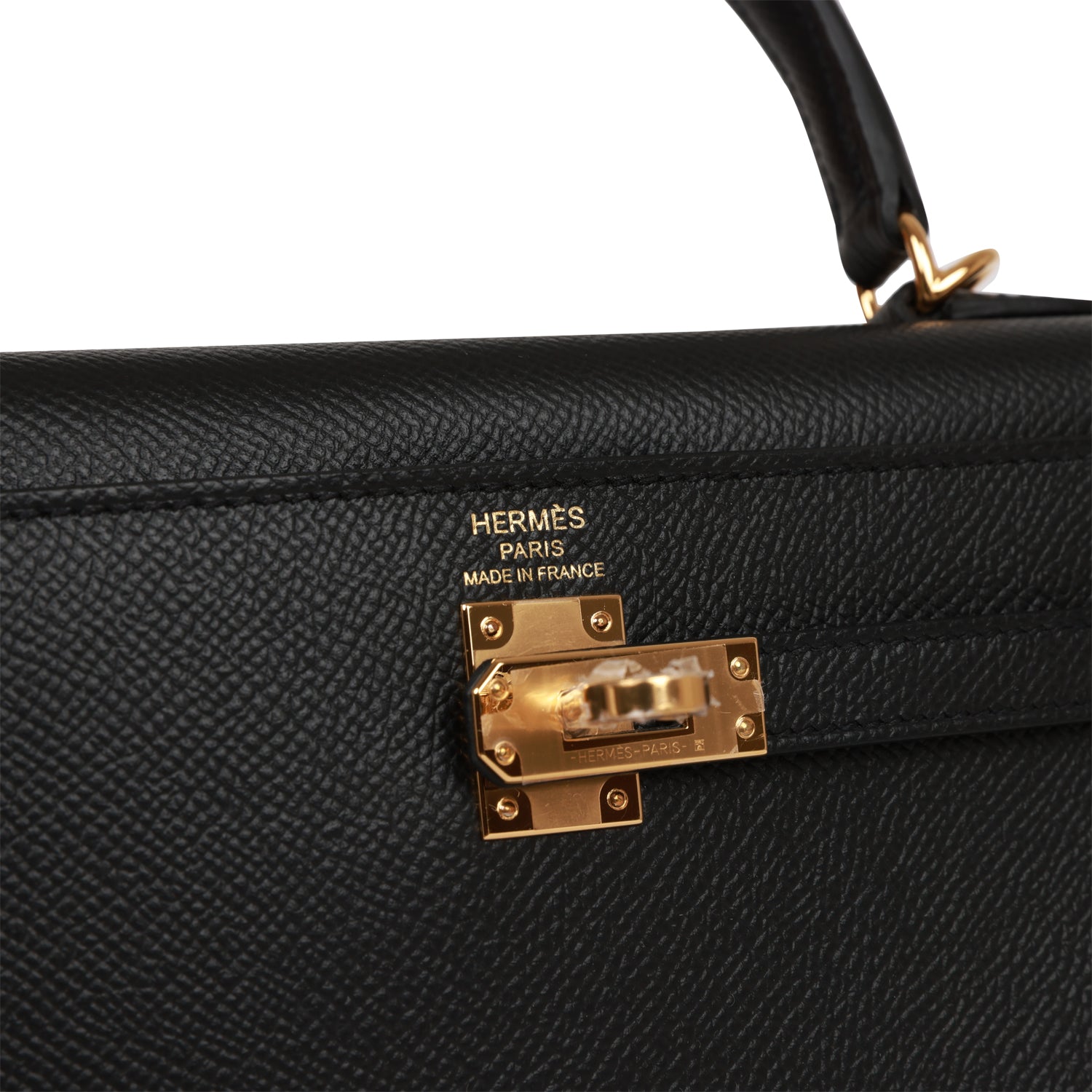 Hermès Kelly Sellier 25 Black Epsom Gold Hardware