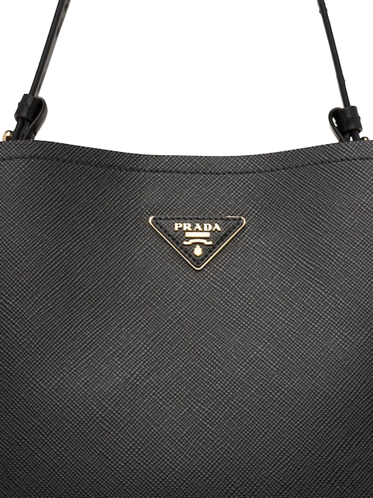 Prada Saffiano Leather Prada Matinée Bag in Black