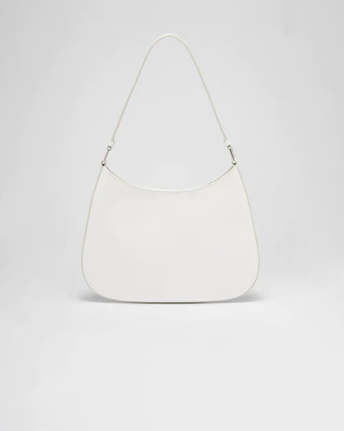 Prada Cleo brushed leather shoulder bag - White