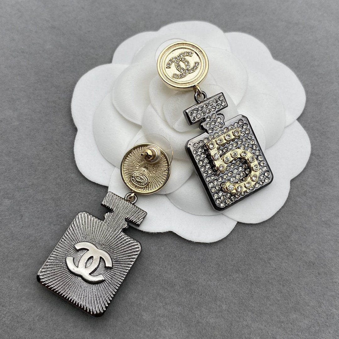 Vintage Light Golden Water Bottle Earrings