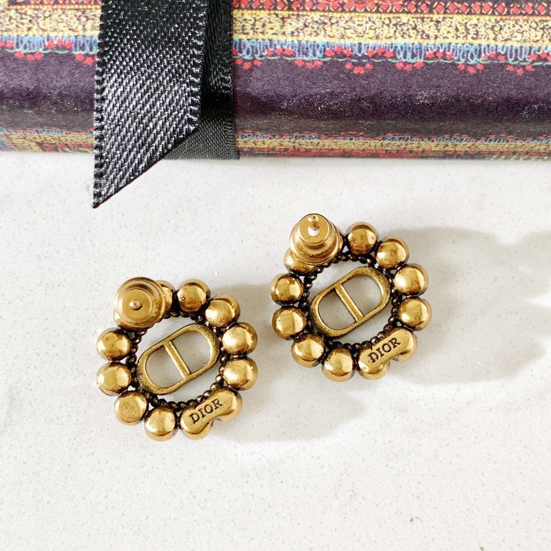 Fashion Letter Crystal Earrings