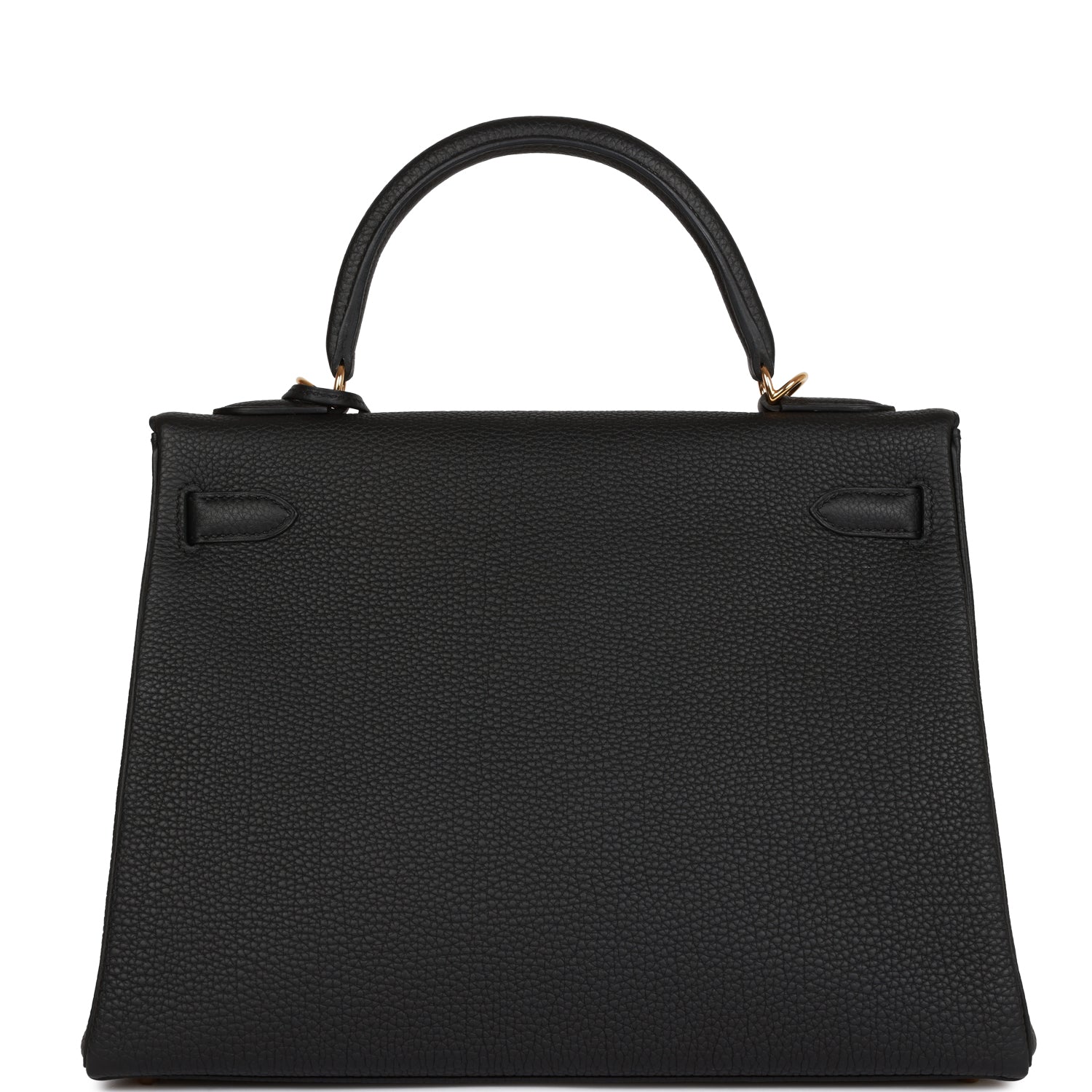 Hermès Kelly Retourne 32 Black Togo Gold Hardware