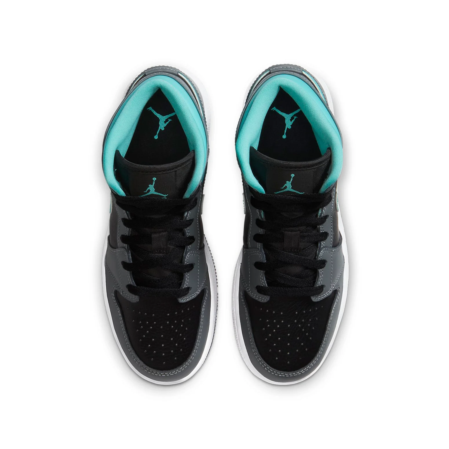 (GS) Air Jordan 1 Mid 'Grey Aqua' 554725-063