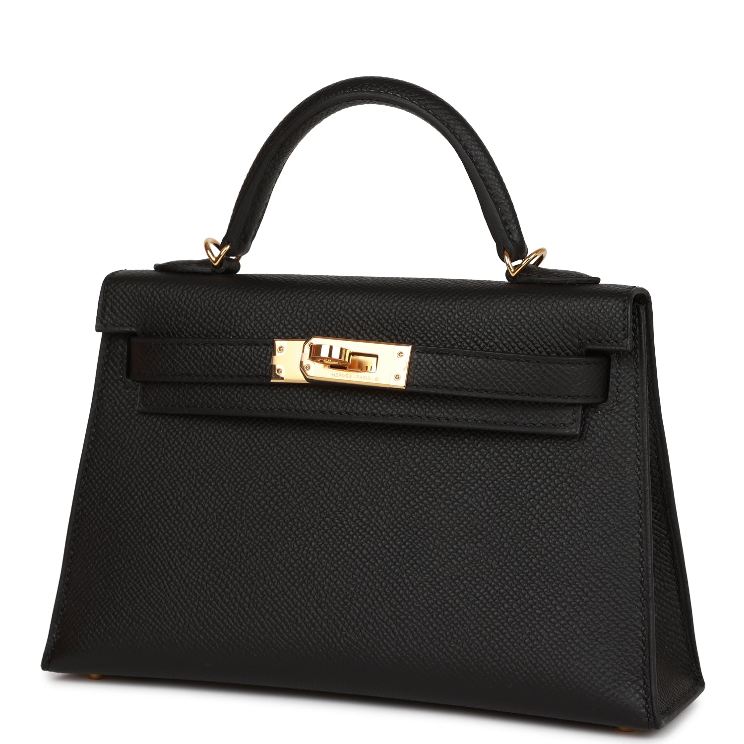 Hermès Kelly Sellier 20 Black Epsom Gold Hardware