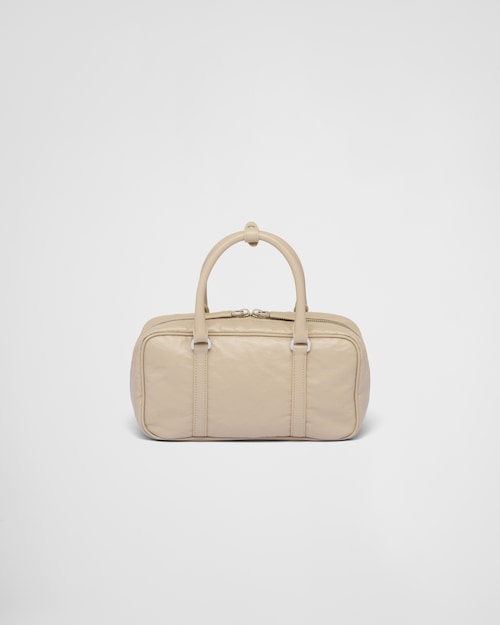 Prada Small antique nappa leather top handle bag - Desert Beige