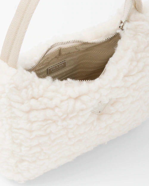 Re-Edition 2000 wool and cashmere mini-bag - Natural