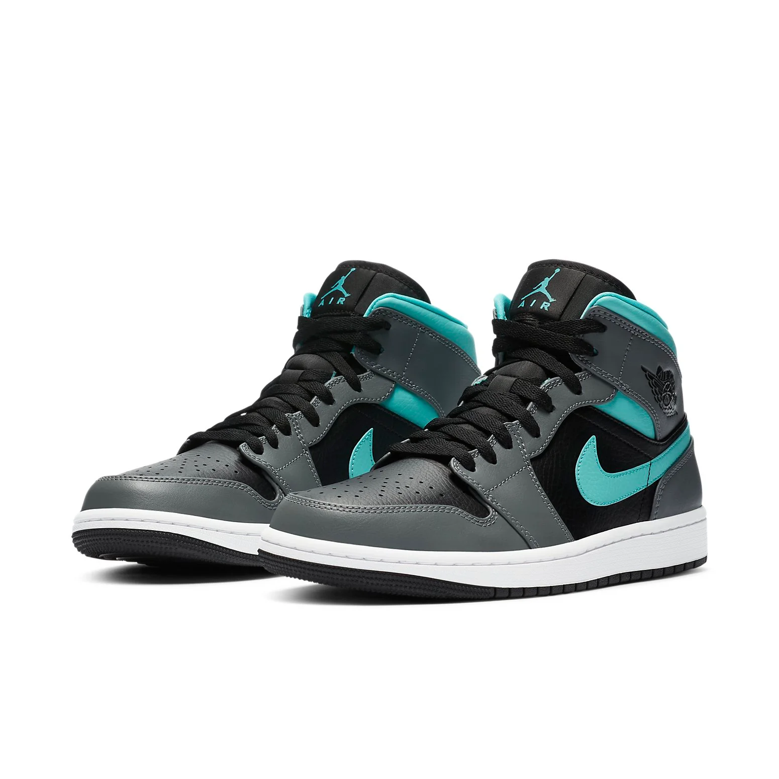 Air Jordan 1 Mid 'Grey Aqua' 554724-063