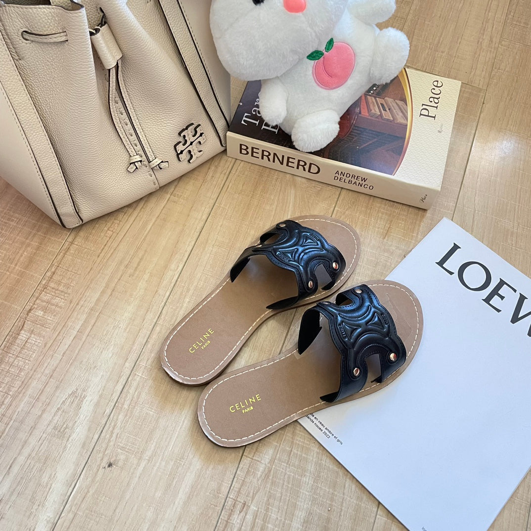 2023 summer denim flip-flops