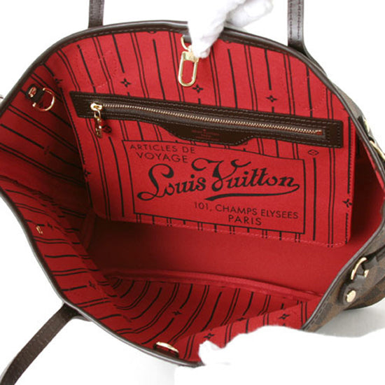 LV N51109 Neverfull PM Shoulder Bag Damier Ebene Canvas