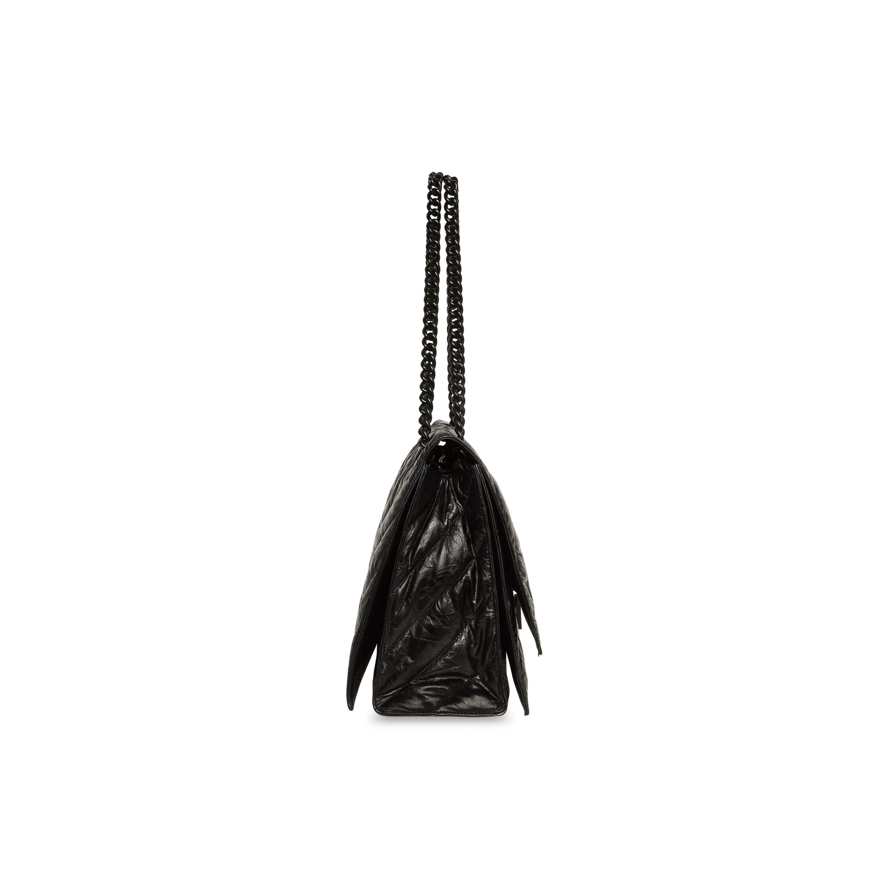 WOMEN'S CRUSH LARGE CHAIN BAG QUILTED IN BLACK