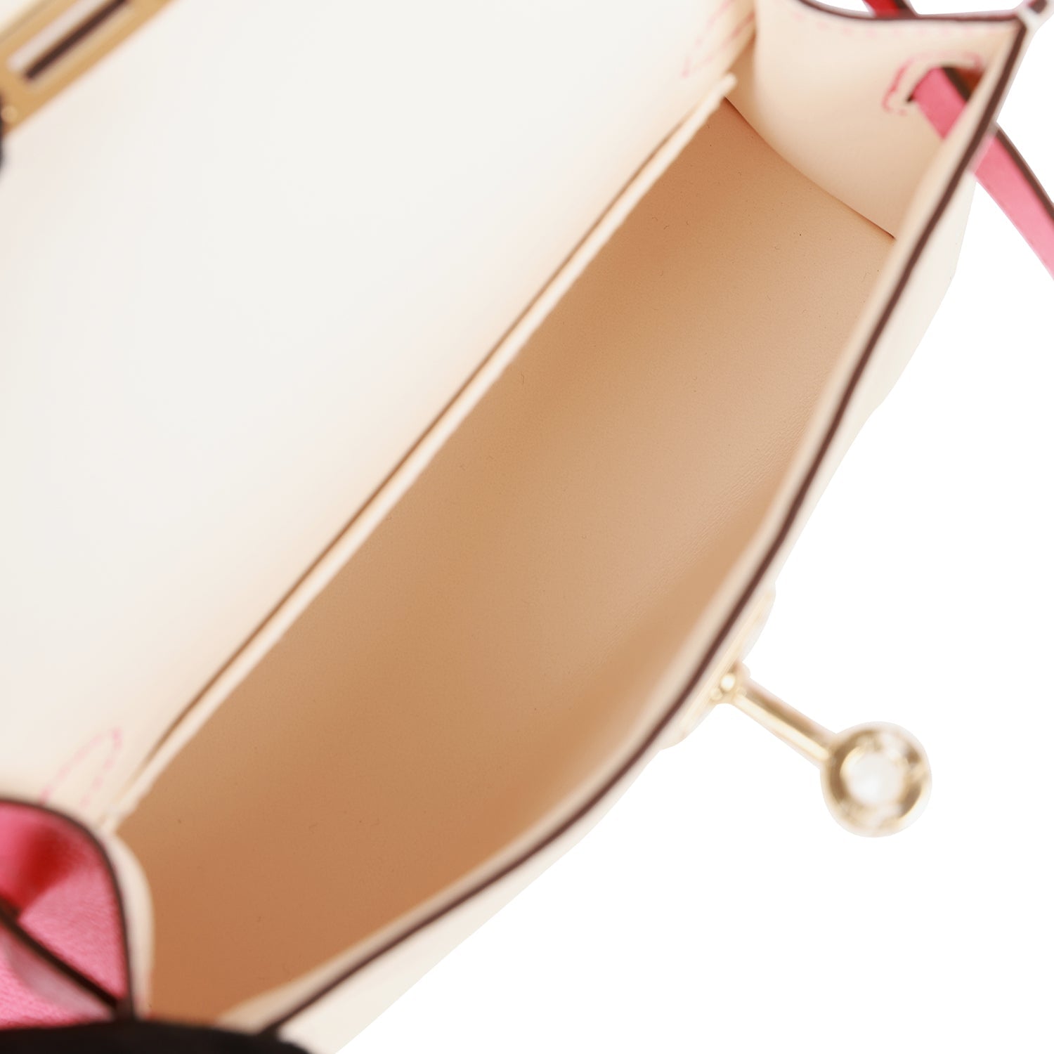 Hermès Special Order (HSS) Kelly Sellier 20 Nata and Rose Azalee Epsom Permabrass Hardware