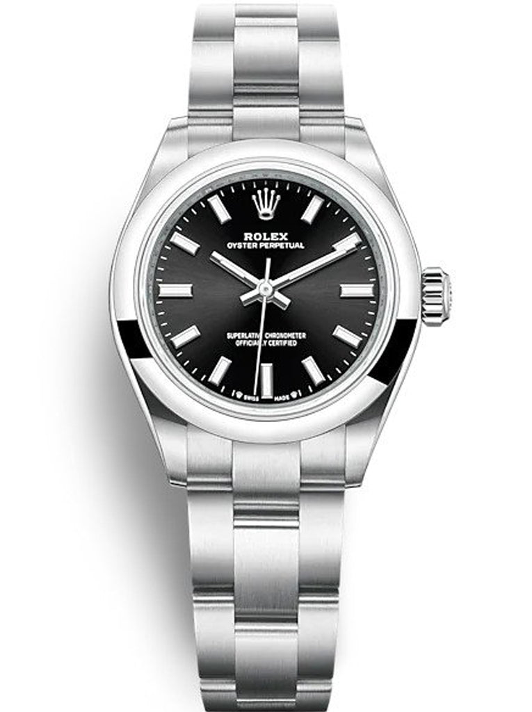 Replica Rolex Oyster Perpetual Lady 28mm Black Dial 276200