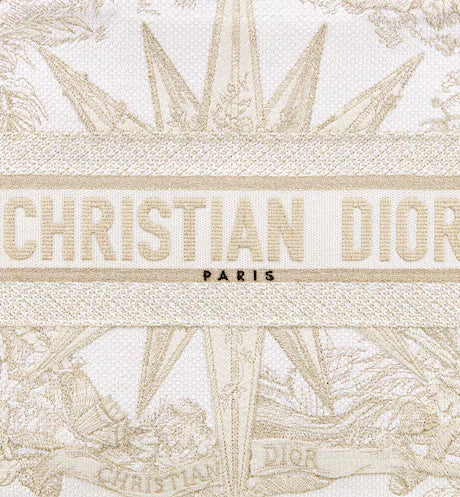 MEDIUM DIOR BOOK TOTE Dior Rêve d'Infini Embroidery with Gold-Tone Metallic Thread (36 x 27.5 x 16.5 cm)