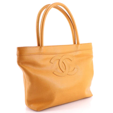 Vintage Open Tote Caviar Small