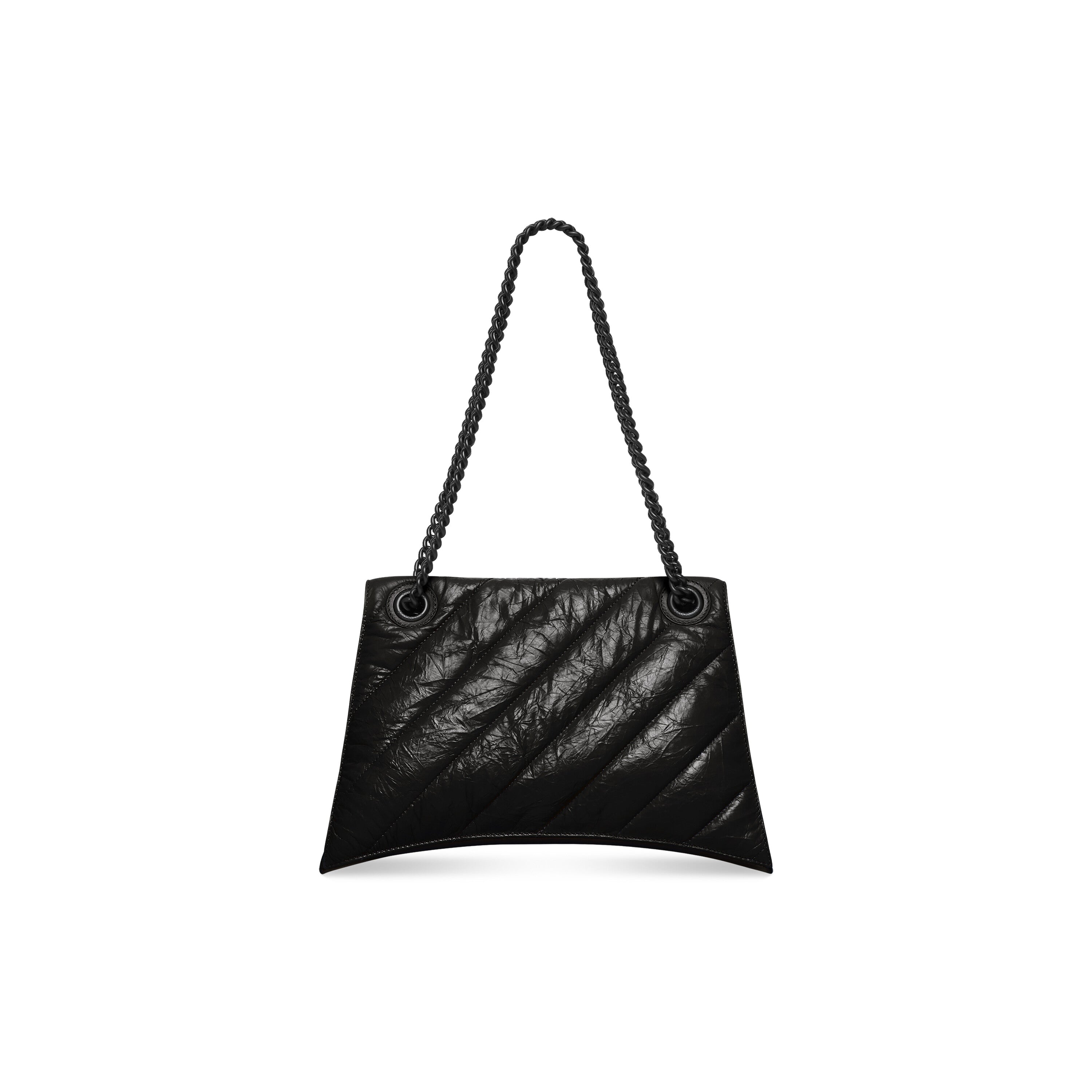 WOMEN'S CRUSH MEDIUM CHAIN BAG QUILTED IN BLACK