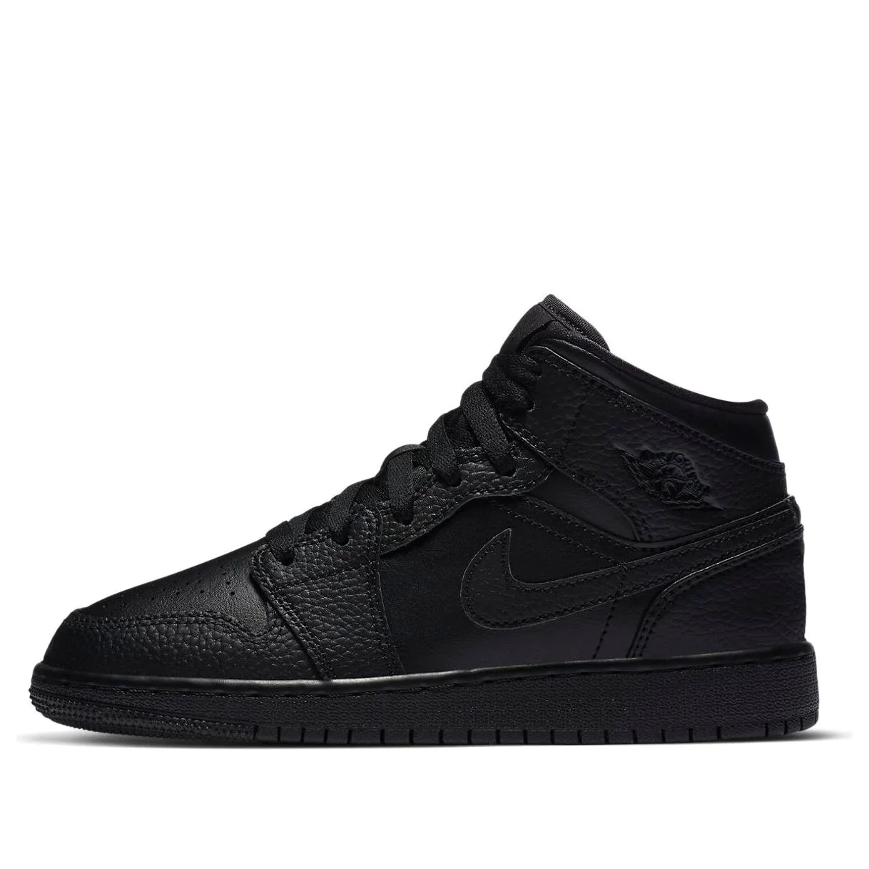 (GS) Air Jordan 1 Mid 'Triple Black' 2020 554725-091