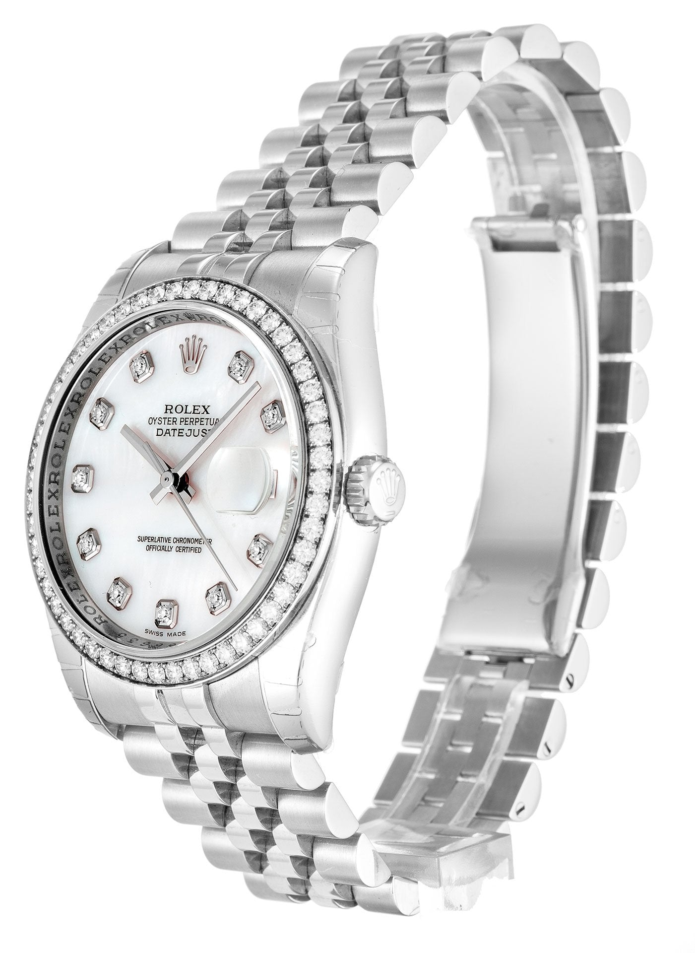 Replica Rolex Datejust 36mm Mother of Pearl – White Dial 116244