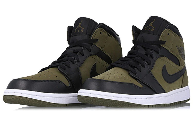 Air Jordan 1 Mid 'Olive Canvas' 554724-301
