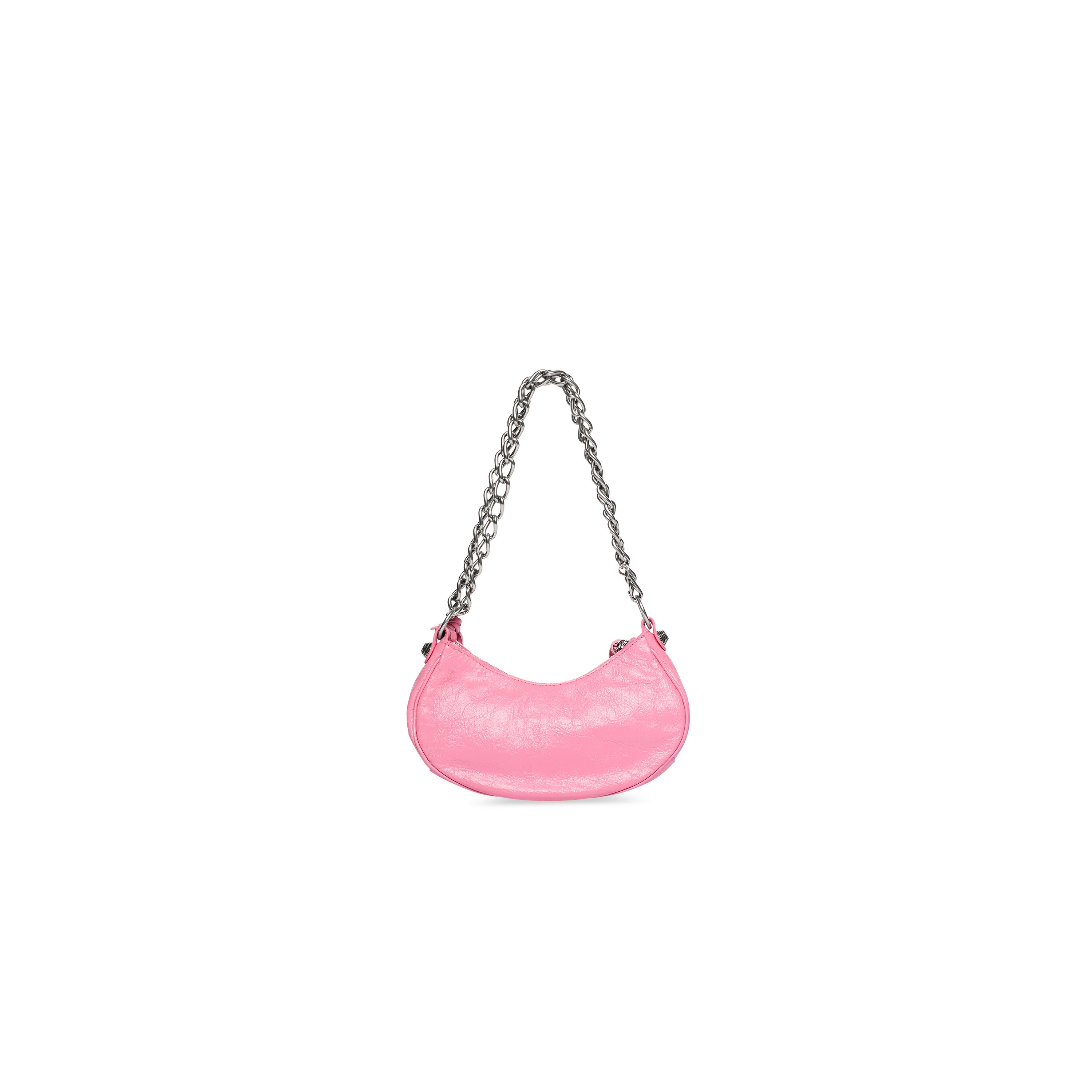 WOMEN'S LE CAGOLE XS SHOULDER BAG WITH CHAIN IN PINK