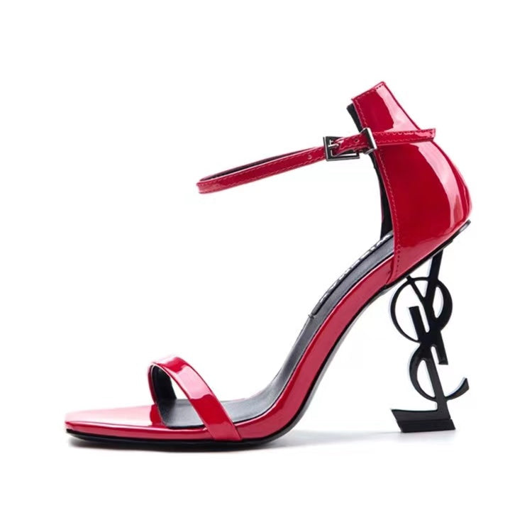 9 colors exclusive logo high heel sandals