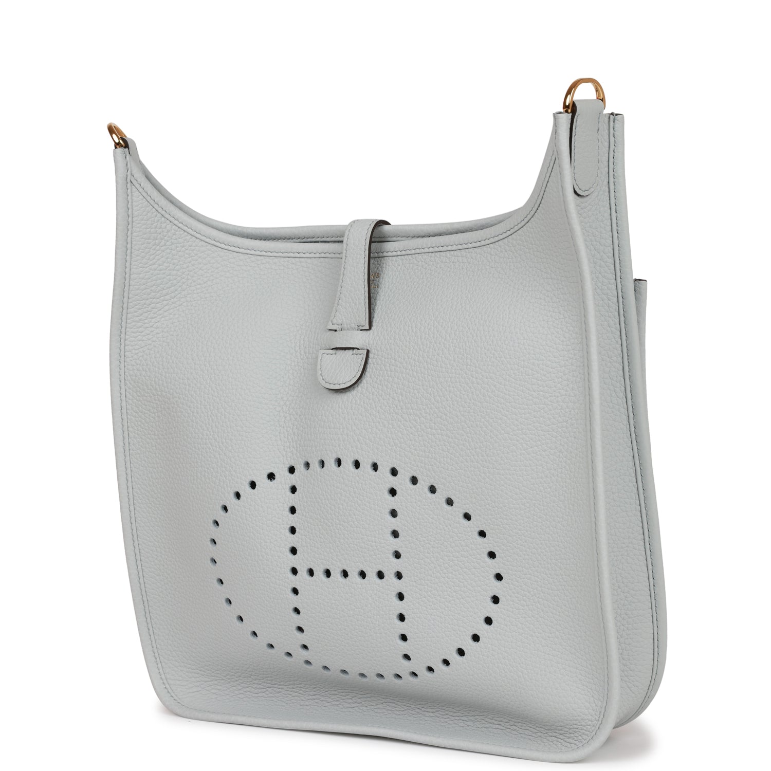 Hermès Evelyne III PM Bleu Pale Clemence Gold Hardware