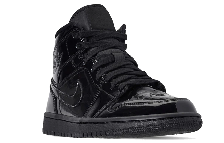(WMNS) Air Jordan 1 Mid Patent SE 'Triple Black' BQ6472-002