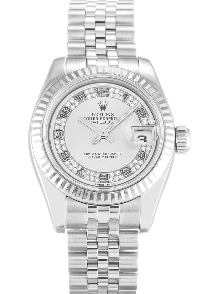 Replica Rolex Lady-Datejust 26mm Silver Dial 179174