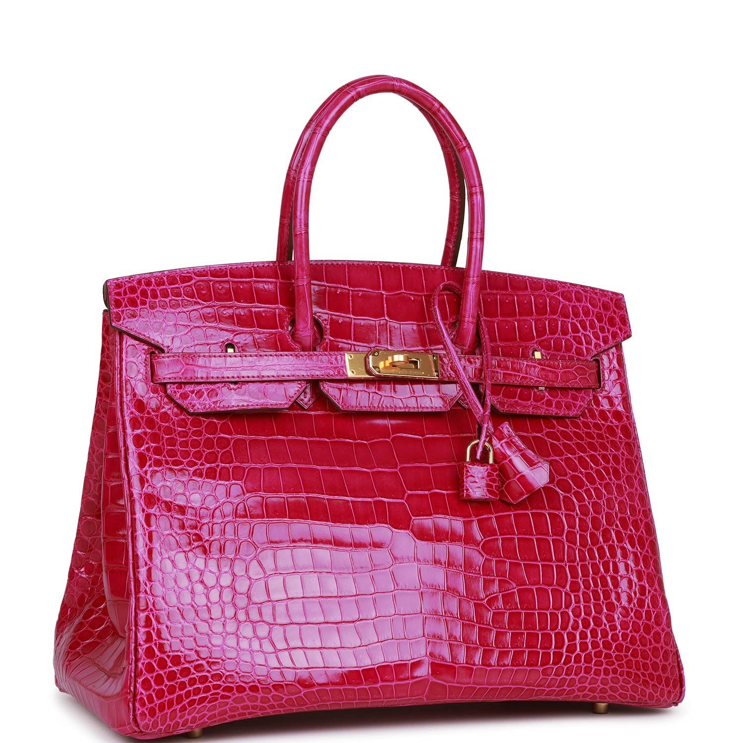 Hermès Birkin 35 Rose Scheherazade Shiny Niloticus Crocodile Gold Hardware