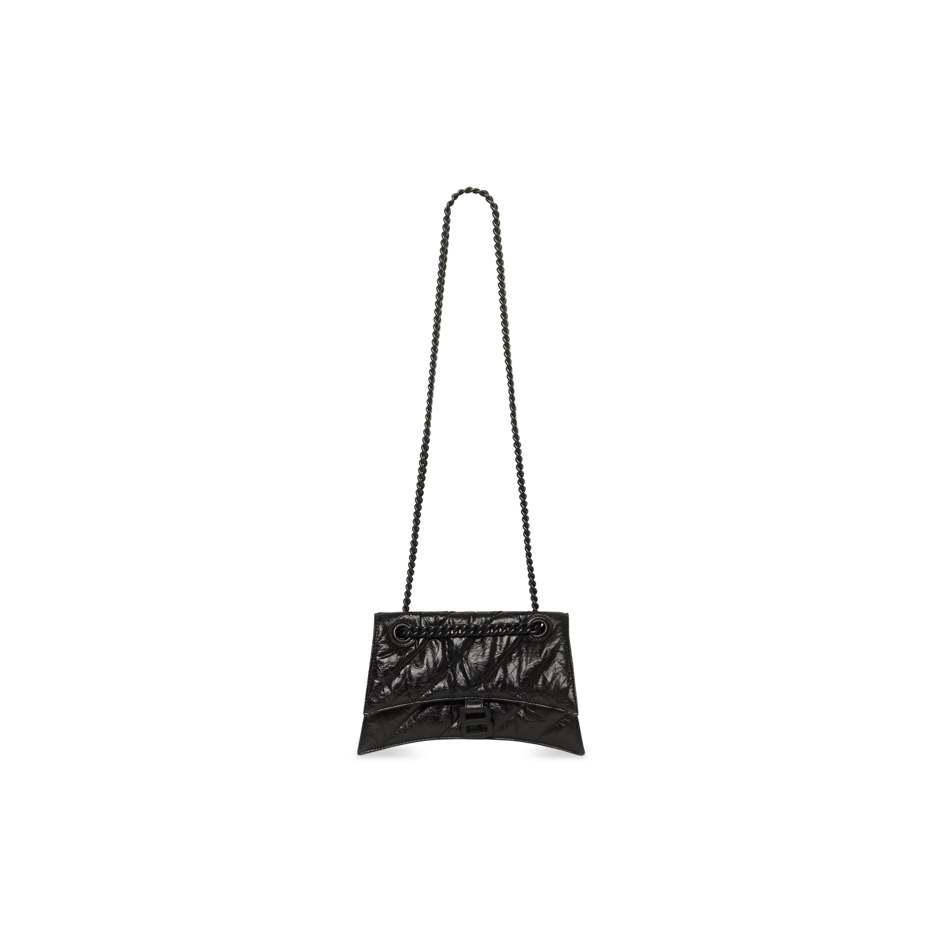 WOMEN'S CRUSH SMALL CHAIN BAG QUILTED IN BLACK