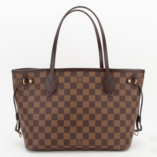 LV N51109 Neverfull PM Shoulder Bag Damier Ebene Canvas