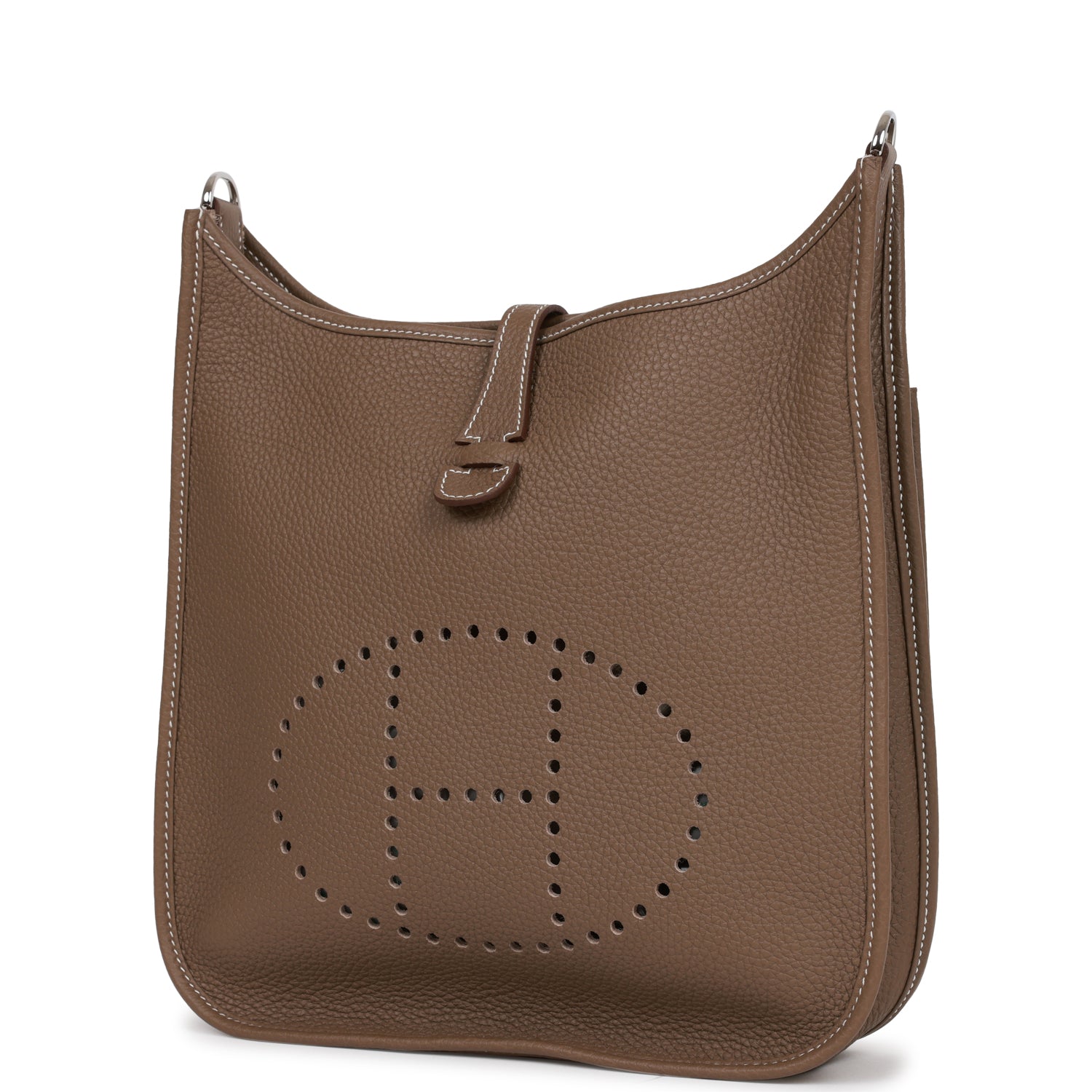 Hermès Evelyne III PM Etoupe Clemence Palladium Hardware