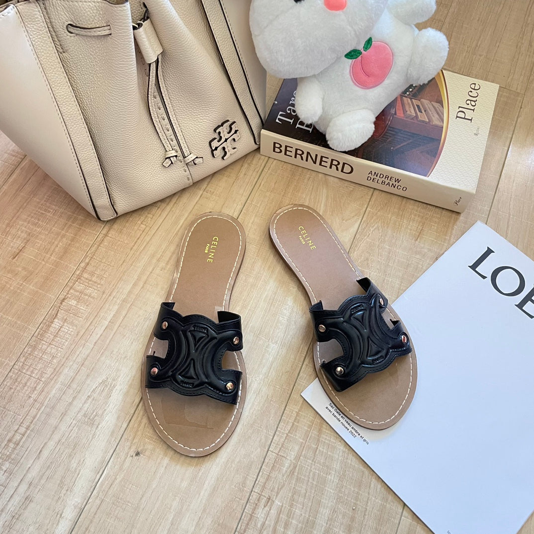 2023 summer denim flip-flops