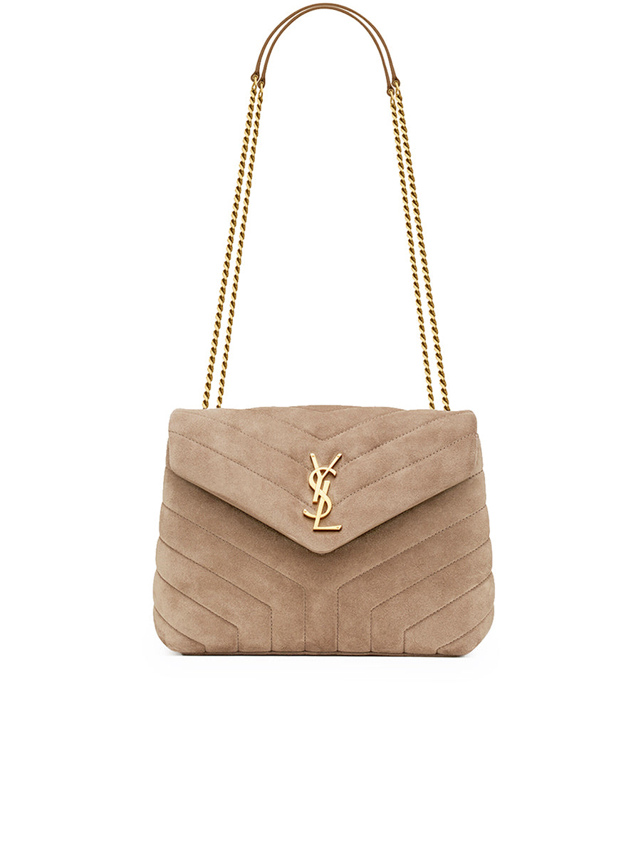 YSL Loulou Small Chain Bag in Quilted 'Y' Suede