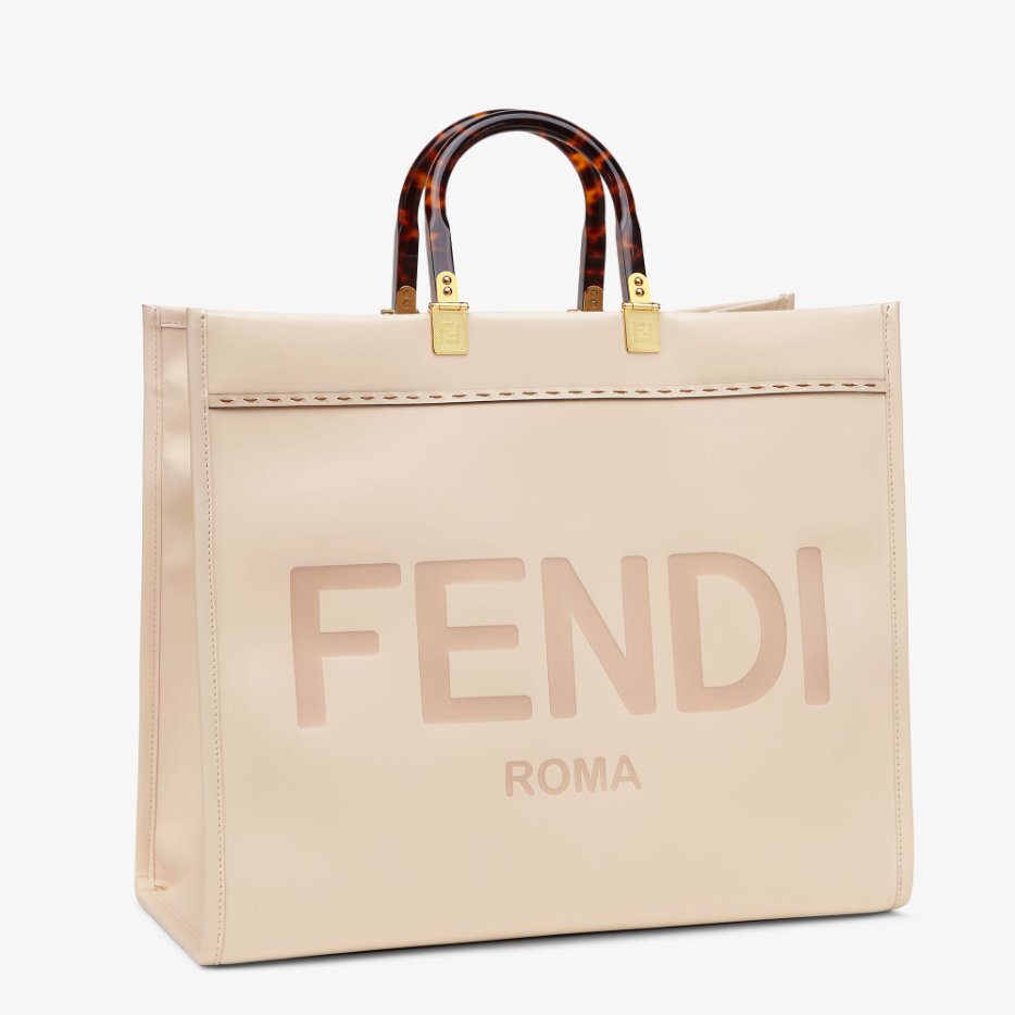 Fendi Sunshine Large - Pink leather shopper