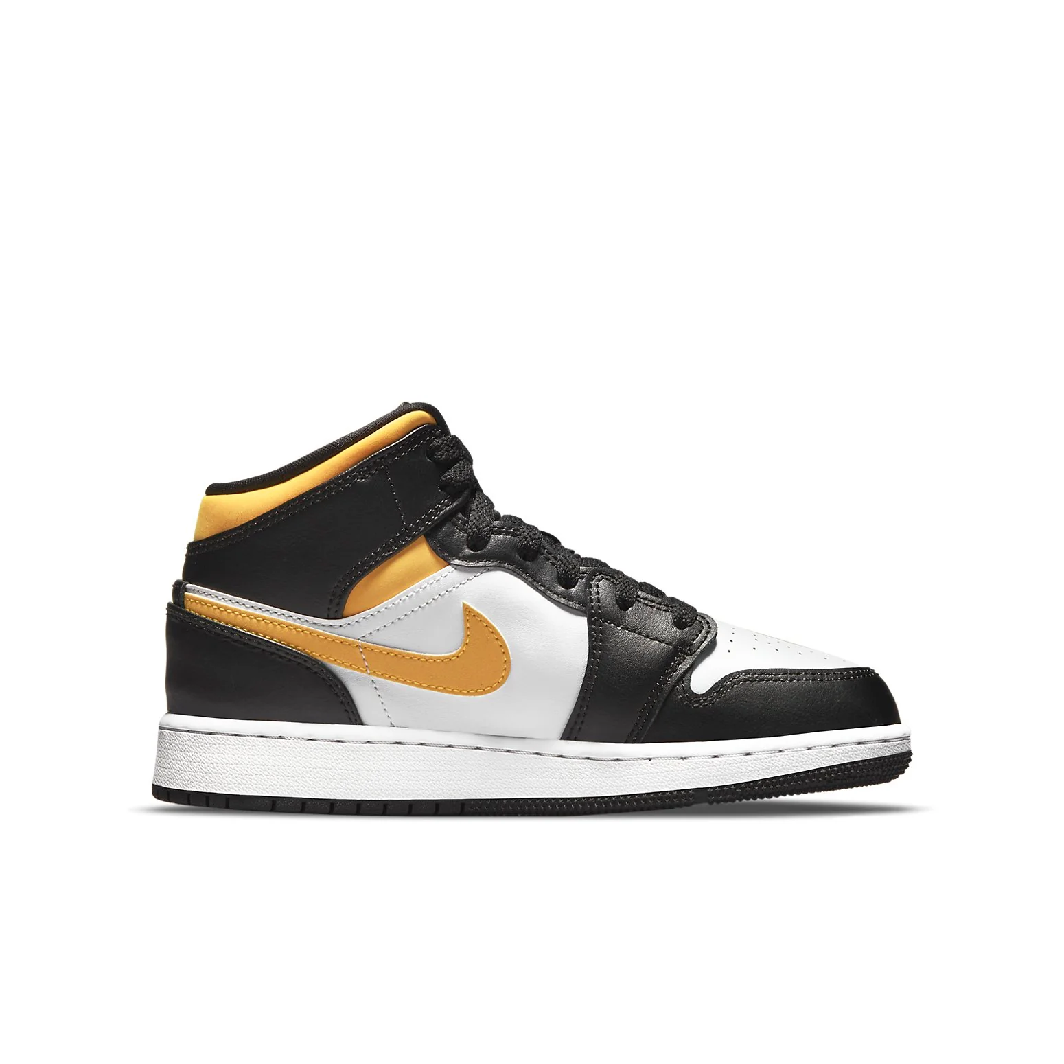 (GS) Air Jordan 1 Mid 'Black University Gold' 554725-177