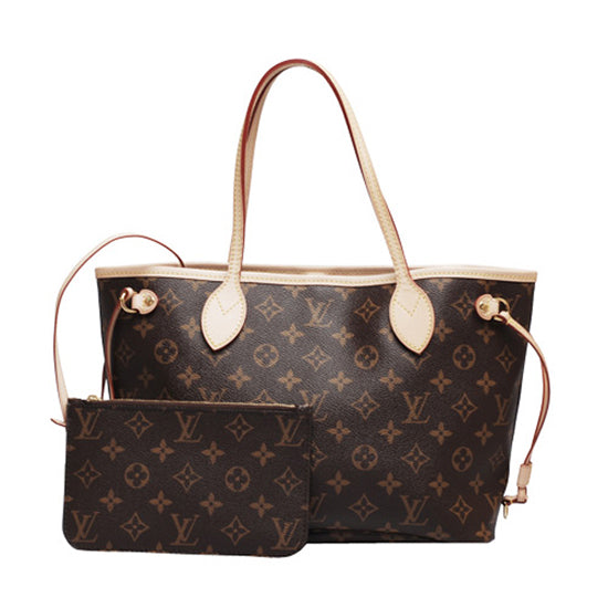 LV M41001 Neverfull PM Shoulder Bag Monogram Canvas