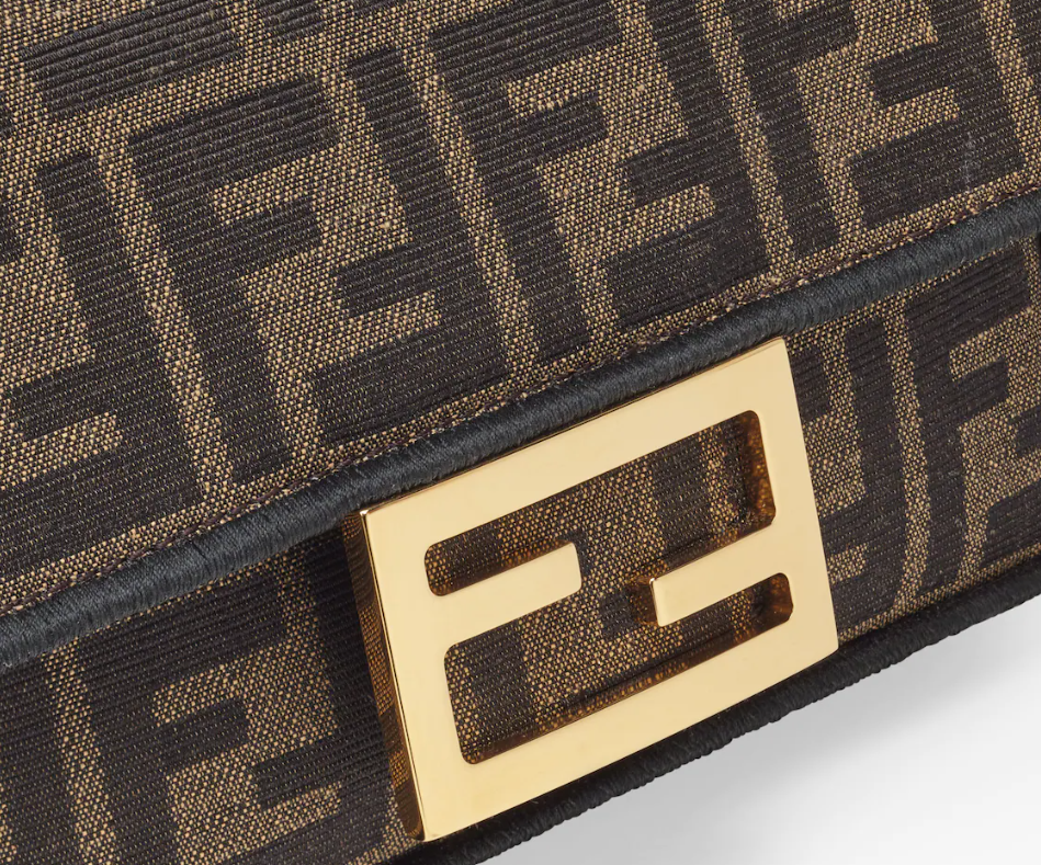 Baguette Mini Jacquard FF fabric bag