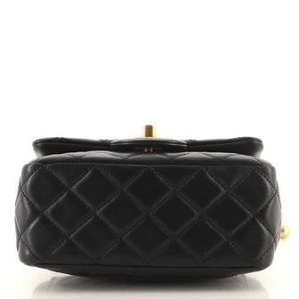 Chanel Pearl Crush Square Flap Bag Quilted Lambskin Mini