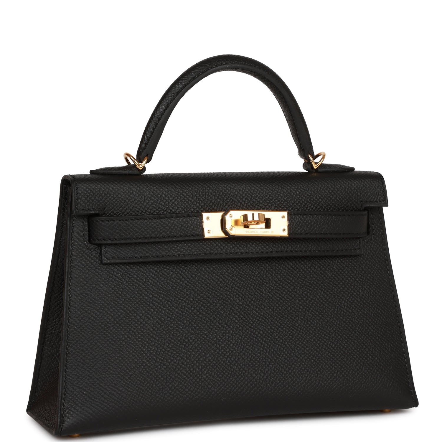 Hermès Kelly Sellier 20 Black Epsom Gold Hardware