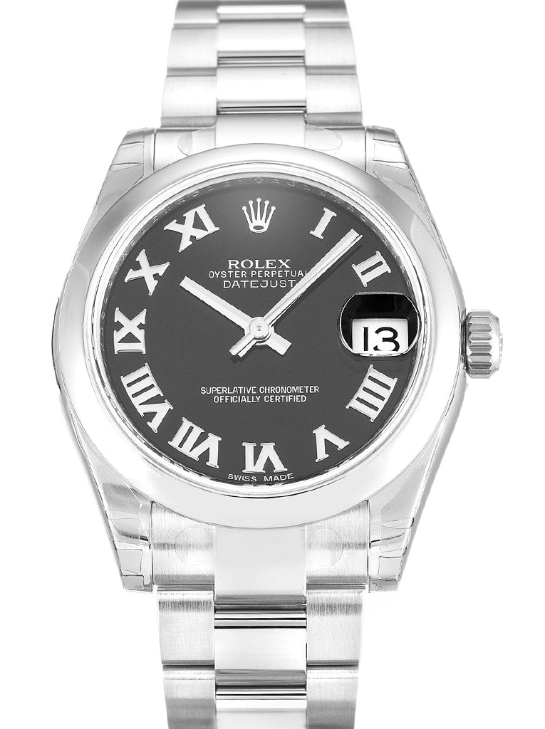 Replica Rolex Lady-Datejust 31mm Black Dial 178240