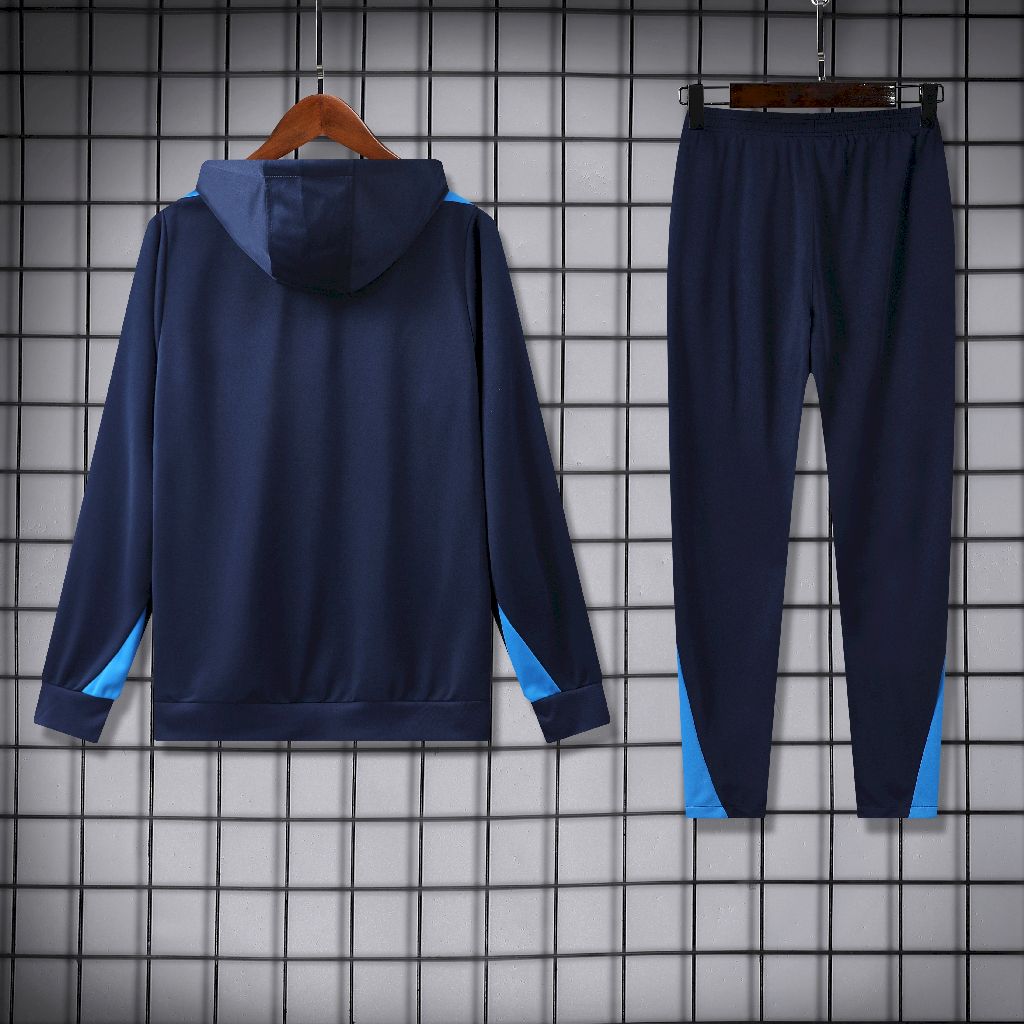 2024/2025 Chelsea Hooded Long Sleeves Training Suit Royal Blue Football Shirt