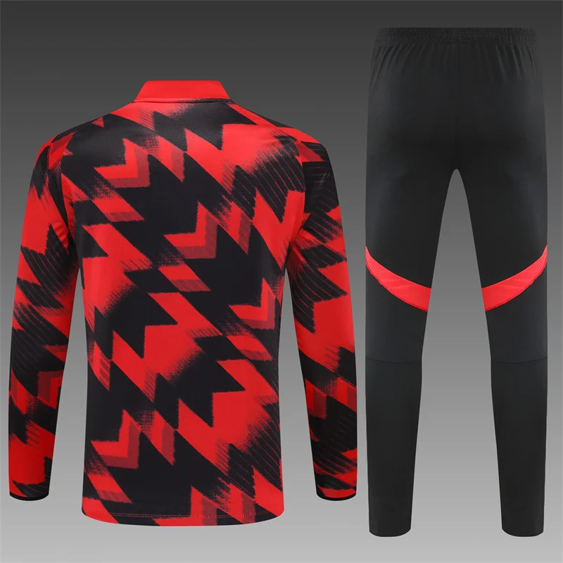 2025/2026 Manchester United Half-Pull Training Wear Football Shirt Kids Size
