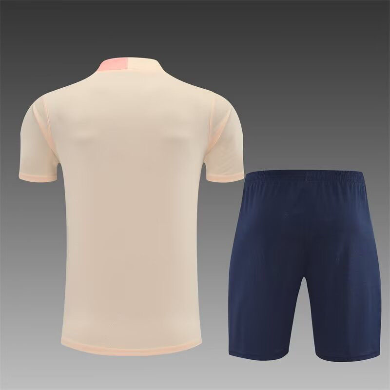 2025/2026 Barcelona Training Wear Beige Set Shirt Kids Size 1:1 Thai Quality