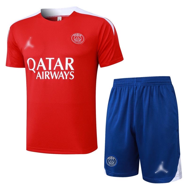 2025/2026 Paris Saint-Germain Training Wear Red Set Shirt Kids Size 1:1 Thai Quality