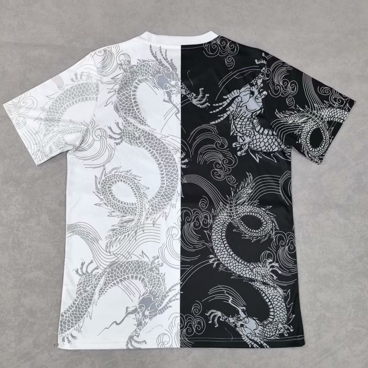 2025/2026 Real Madrid Dragon patternBlack and white Football Shirt 1:1 Thai Quality