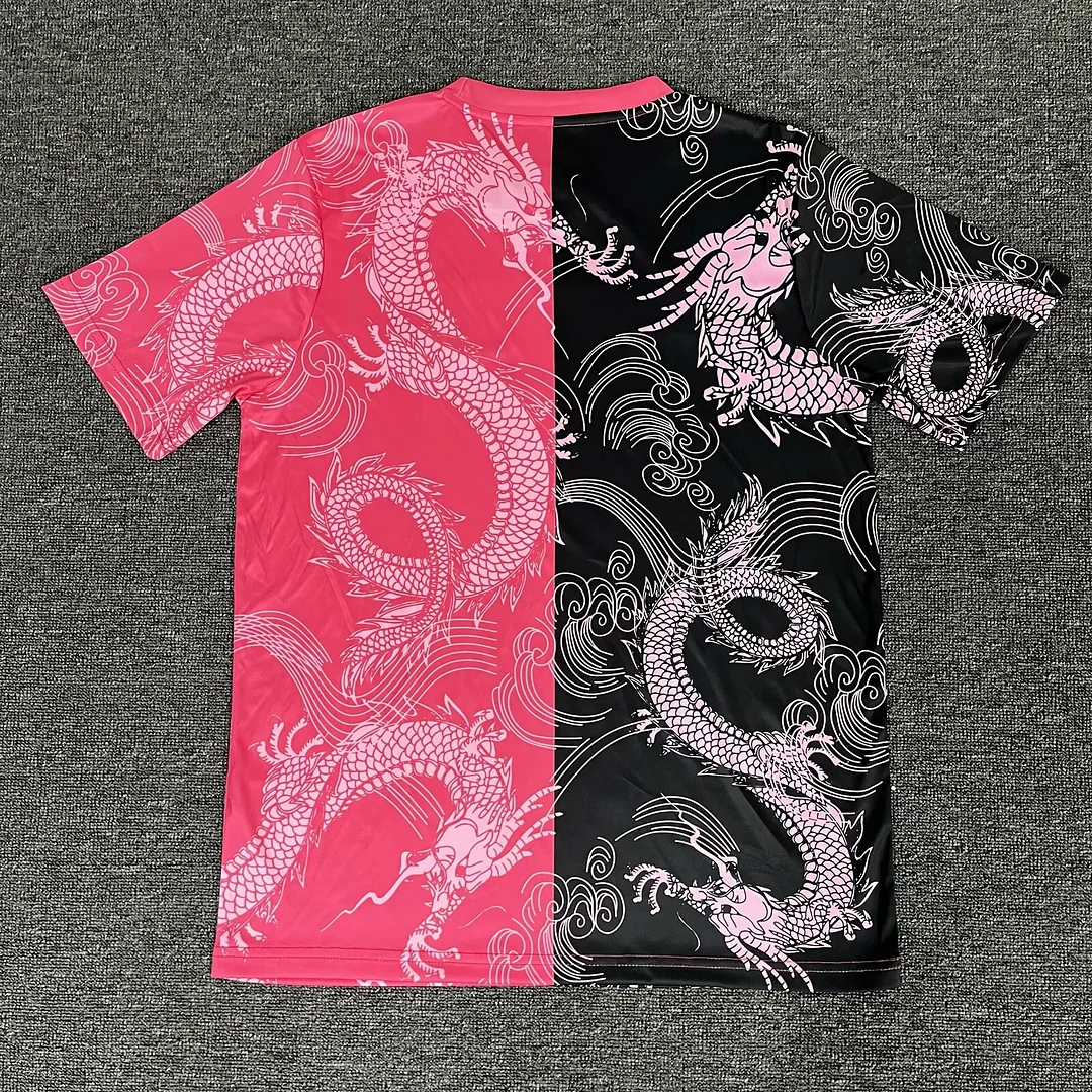 2025/2026 Real Madrid Dragon patternPink and Black Football Shirt 1:1 Thai Quality