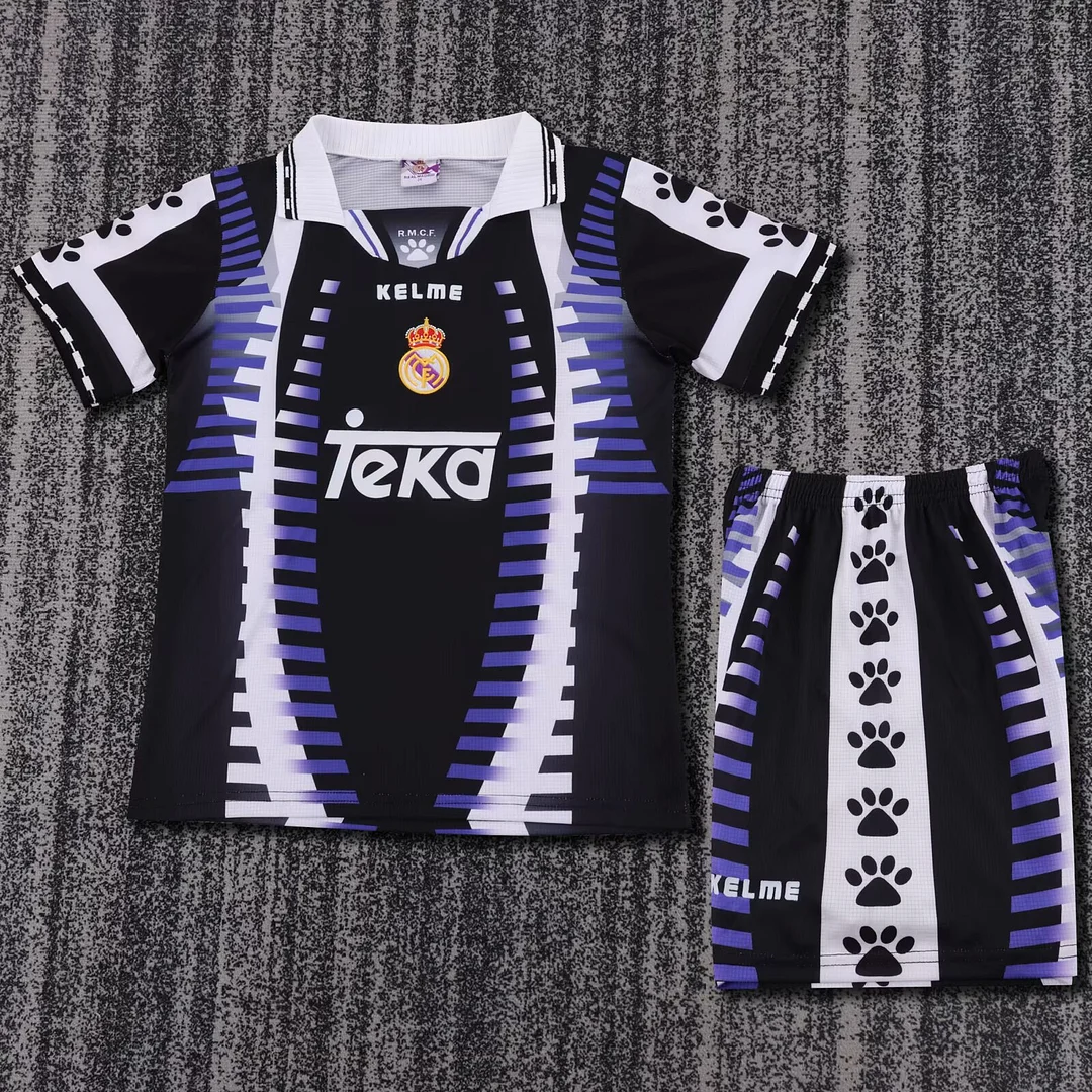 1997/1998 Retro Real Madrid Third AwayFootball shirt kids Size 1:1 Thai Quality