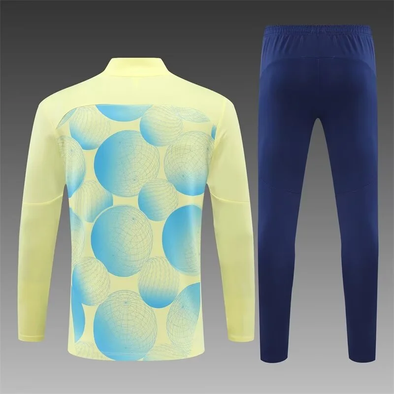 2024/2025 Manchester City Half-Pull Training Wear Light Yellow Football Shirt